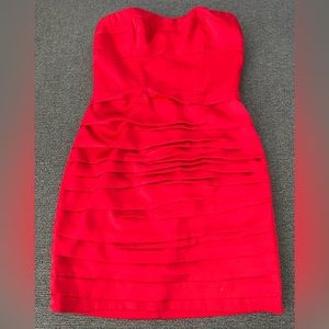 Express Strapless Mini Dress Red Size 0